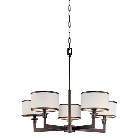 Maxim Lighting Nexus 5-Light 27.75" Wide Oil Rubbed Bronze Chandelier 12055WTOI